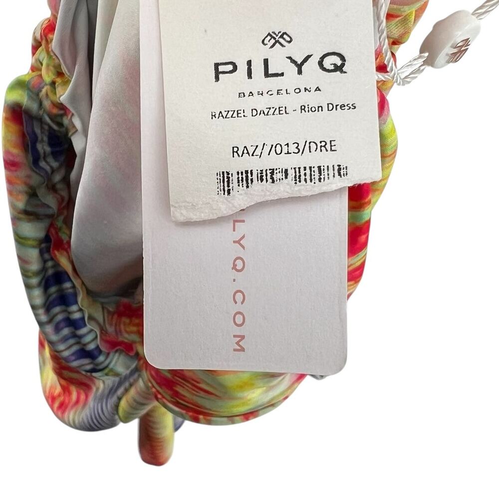 PilyQ Girls Rion Dress Swimsuit Cover-Up Colorful Stripe Tie Dye Size Small - Picture 11 of 15